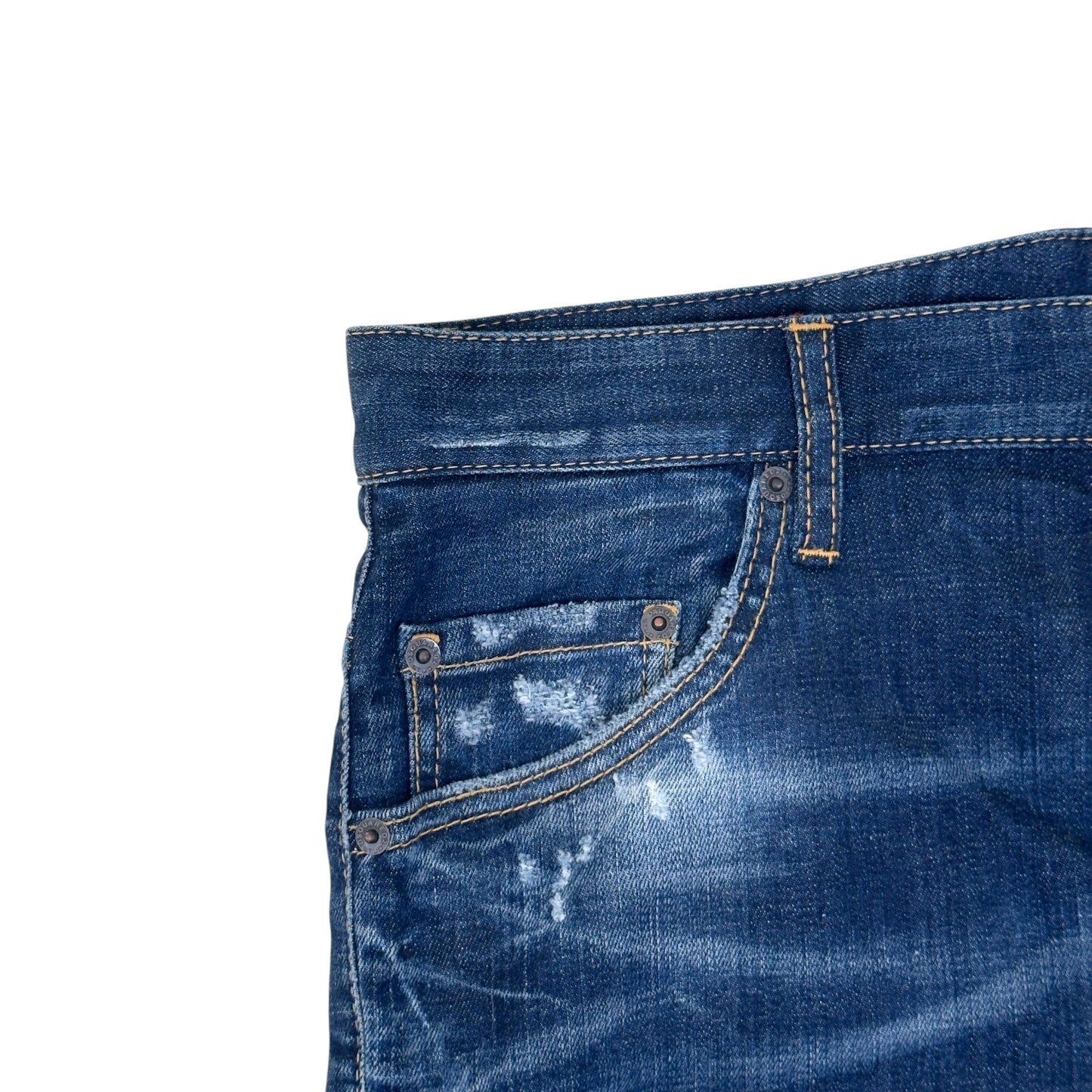 DSQUARED2 DISTRESSED COMBAT DENIM JEANS BLUE 48 / M | Medium, Blue