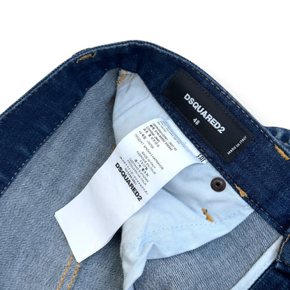 DSQUARED2 DISTRESSED COMBAT DENIM JEANS BLUE 48 / M | Medium, Blue