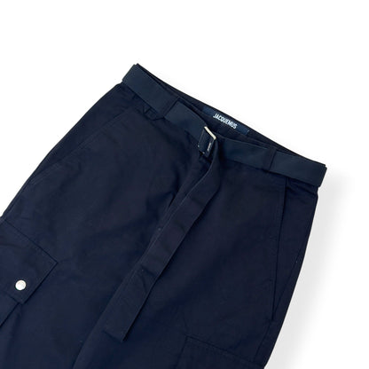 JACQUEMUS LA CASA BELTED CARGO TROUSERS BLACK 46 / S | Small, Black