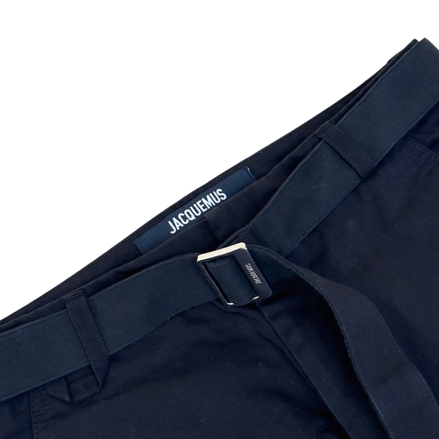 JACQUEMUS LA CASA BELTED CARGO TROUSERS BLACK 46 / S | Small, Black