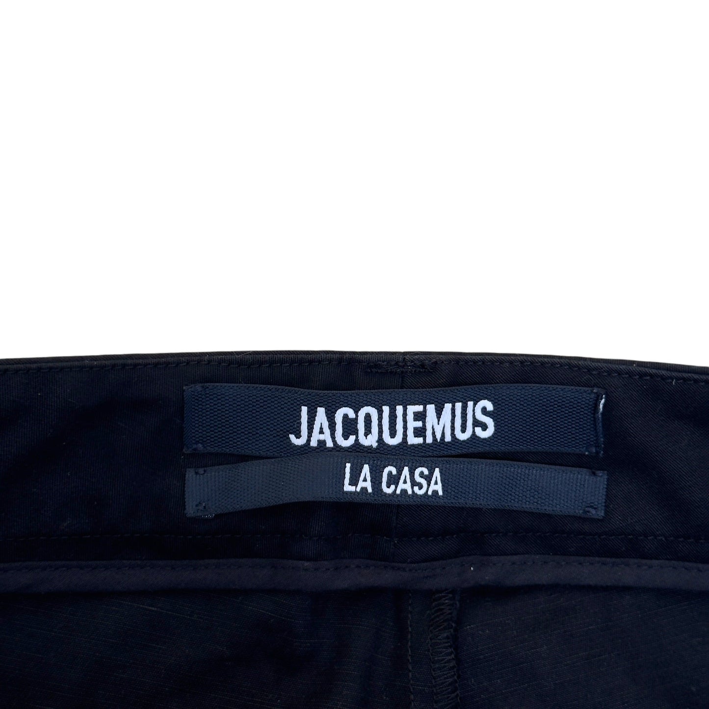 JACQUEMUS LA CASA BELTED CARGO TROUSERS BLACK 46 / S | Small, Black