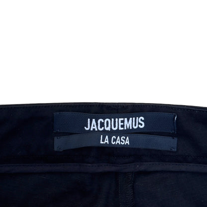JACQUEMUS LA CASA BELTED CARGO TROUSERS BLACK 46 / S | Small, Black