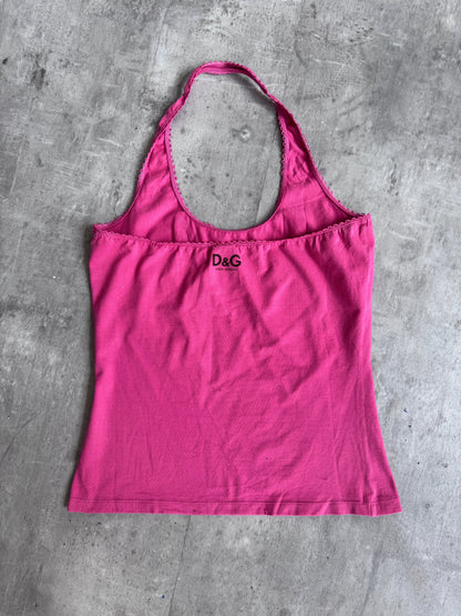 D&G Pink Abstract Collage Cami Top