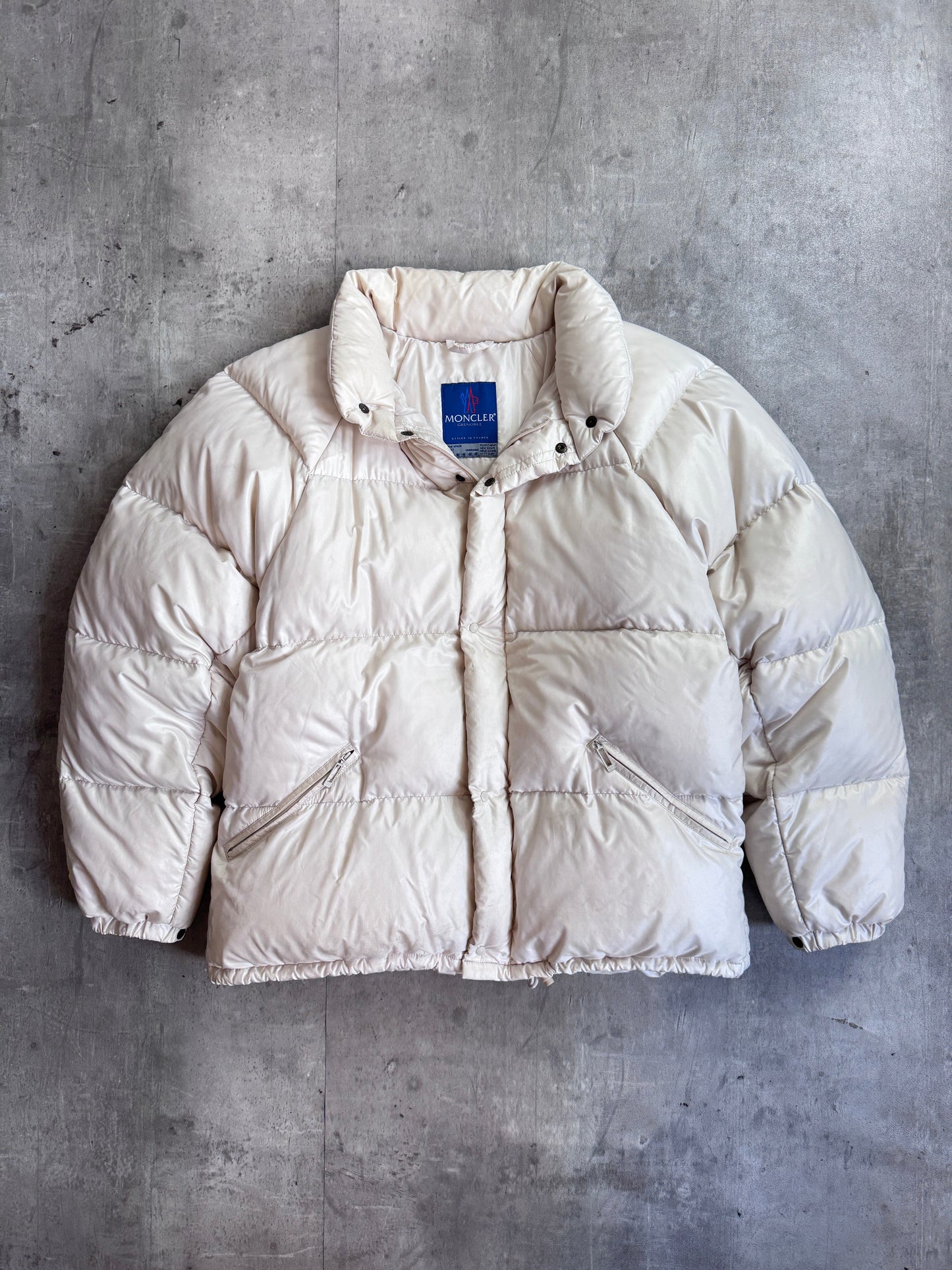 1990s Moncler Grenoble Cream Puffer Jacket