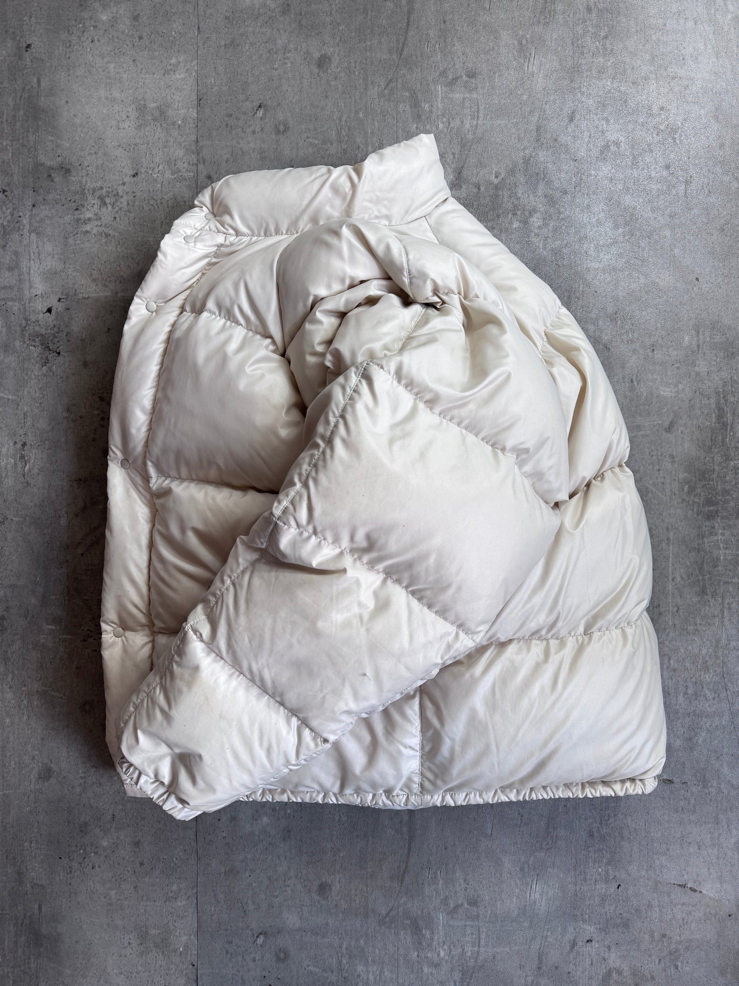 1990s Moncler Grenoble Cream Puffer Jacket