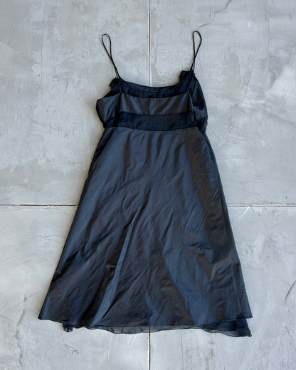 Miu Miu Silk Sheer Panel Flower Dress - M