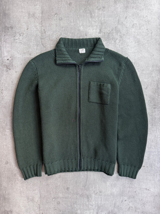 A/W 1997 C.P. Company Forest Green Zip Knit Sweater