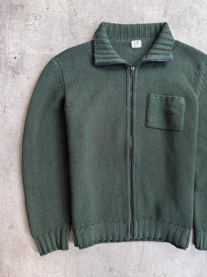 A/W 1997 C.P. Company Forest Green Zip Knit Sweater