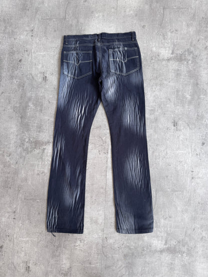 Versace Black Bleach Effect Style Denim Jeans SC: 5782