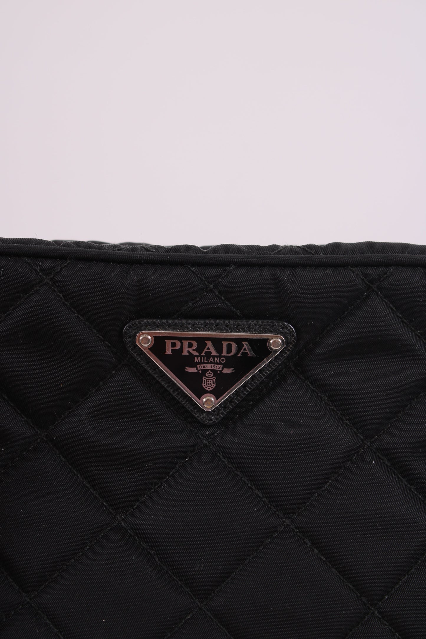 Prada Quilted Nylon Tessuto Shoulder Bag Medium Black | O/S, Black