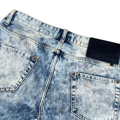 PHILIPP PLEIN ILLEGAL FIGHT CLUB STRAIGHT CUT DENIM JEANS CALIFORNIA BLUE L | Large, Blue