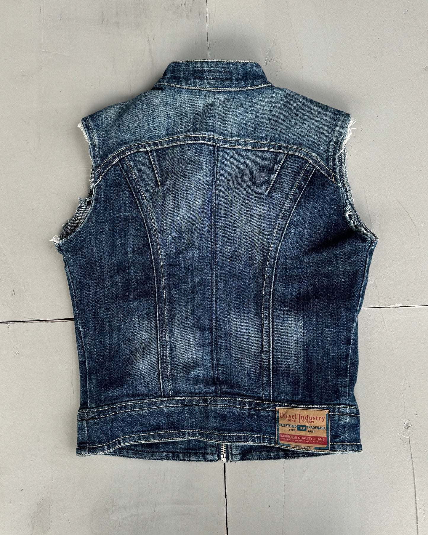 DIESEL 2000'S DENIM WAISTCOAT - S | Small, Blue