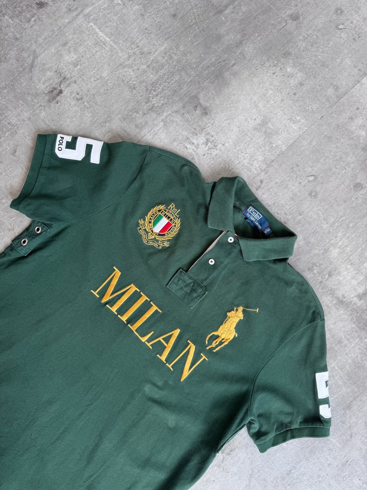 Polo Ralph Lauren Dark Green Milan Spellout Polo Shirt
