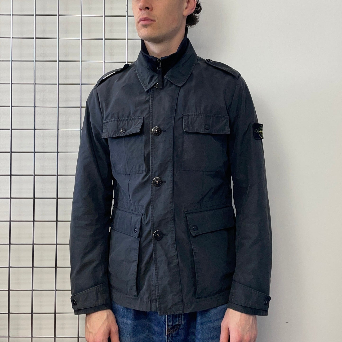 Stone Island Navy SS11 Micro Reps Field Jacket | Medium, Navy