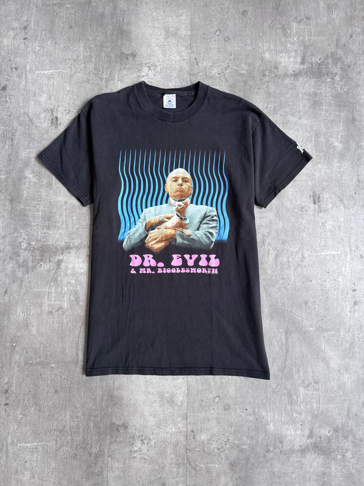 1998 Dr. Evil Washed Black Graphic Tee