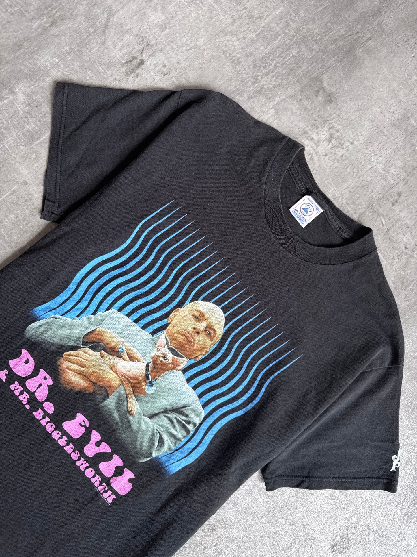 1998 Dr. Evil Washed Black Graphic Tee