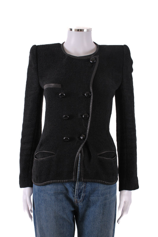 Isabel Marant Quilted Button Jacket Black 10 | O/S, Black