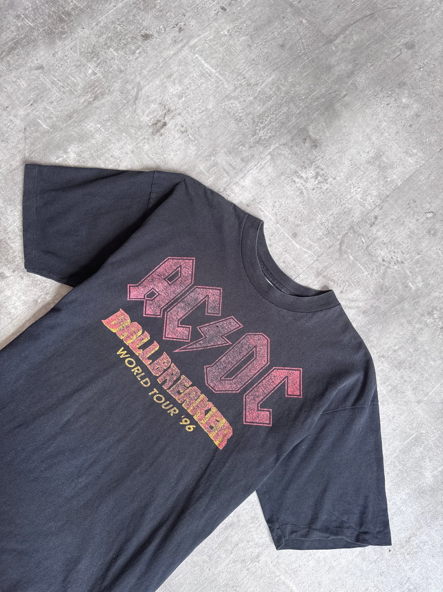 1996 AC/DC "Ballbreaker" Washed Black Tour Single Stitch Tee