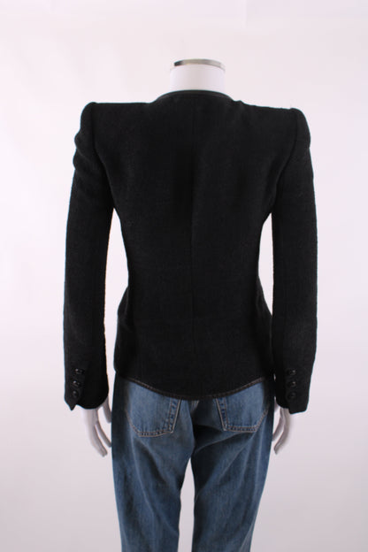 Isabel Marant Quilted Button Jacket Black 10 | O/S, Black