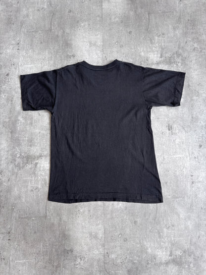1990s Malcolm X Washed Black Single Stitch Tee