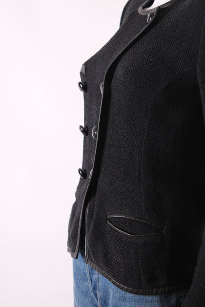 Isabel Marant Quilted Button Jacket Black 10 | O/S, Black