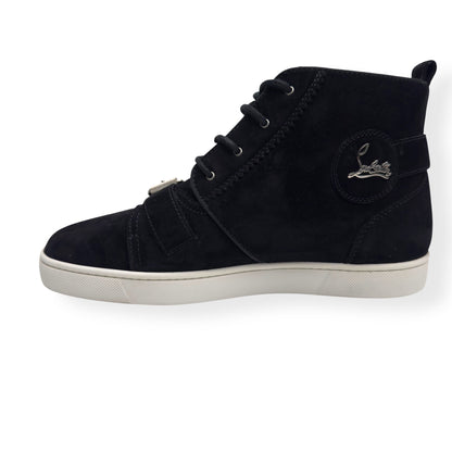 CHRISTIAN LOUBOUTIN NONO STRAP FLAT SUEDE SNEAKER BLACK 40.5 / UK6.5 | UK 6.5, Black