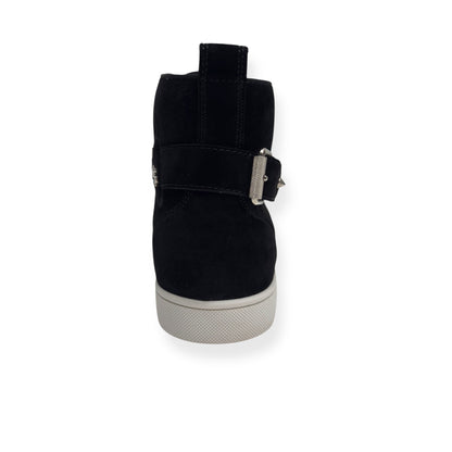 CHRISTIAN LOUBOUTIN NONO STRAP FLAT SUEDE SNEAKER BLACK 40.5 / UK6.5 | UK 6.5, Black