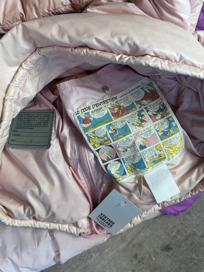 1980s Moncler Pastel Pink Shoulder Panel Modular Puffer Jacket