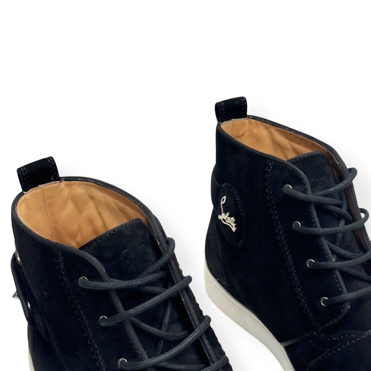 CHRISTIAN LOUBOUTIN NONO STRAP FLAT SUEDE SNEAKER BLACK 40.5 / UK6.5 | UK 6.5, Black