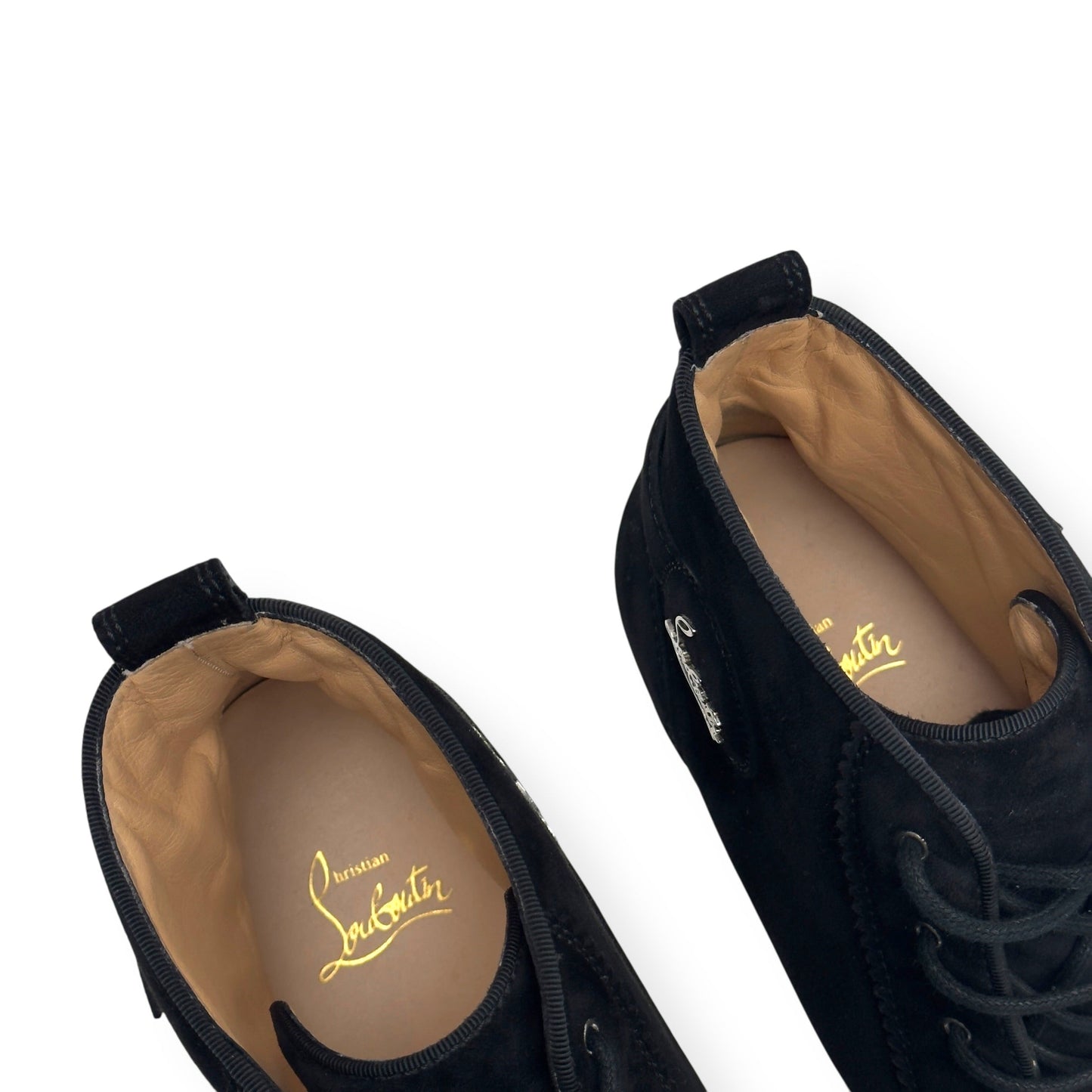 CHRISTIAN LOUBOUTIN NONO STRAP FLAT SUEDE SNEAKER BLACK 40.5 / UK6.5 | UK 6.5, Black