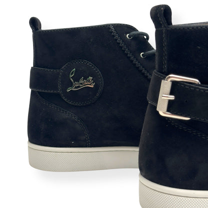 CHRISTIAN LOUBOUTIN NONO STRAP FLAT SUEDE SNEAKER BLACK 40.5 / UK6.5 | UK 6.5, Black