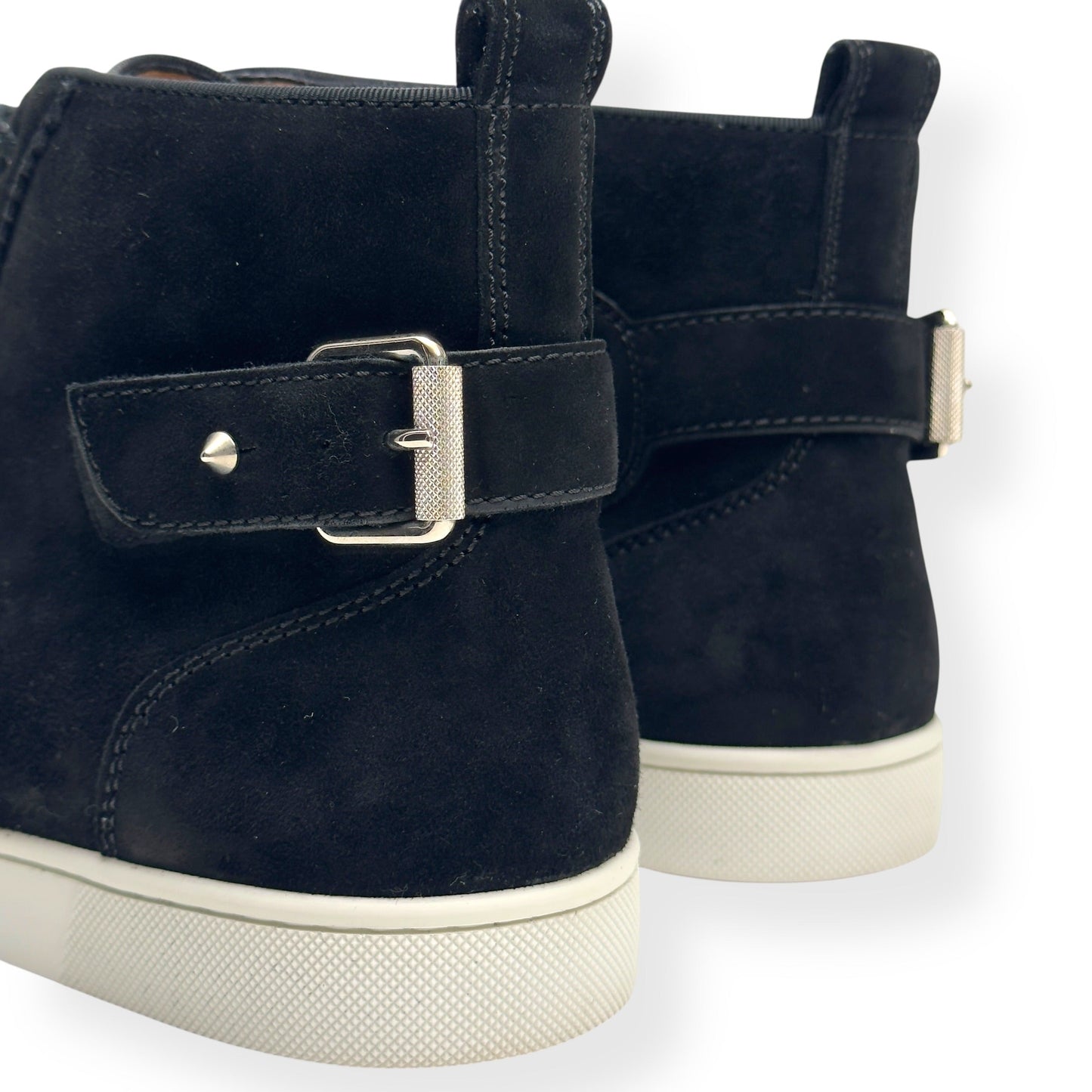 CHRISTIAN LOUBOUTIN NONO STRAP FLAT SUEDE SNEAKER BLACK 40.5 / UK6.5 | UK 6.5, Black