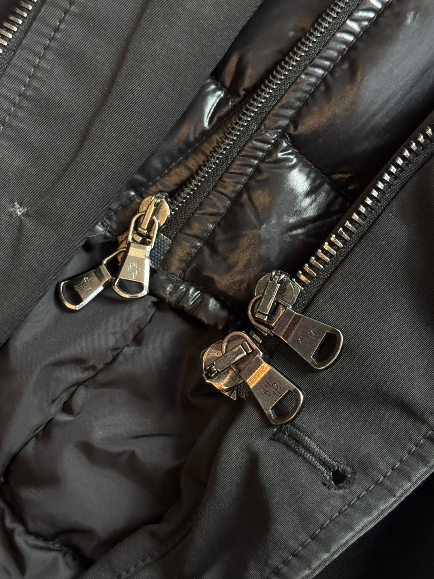 Moncler Black Modular Puffer Liner Technical Jacket