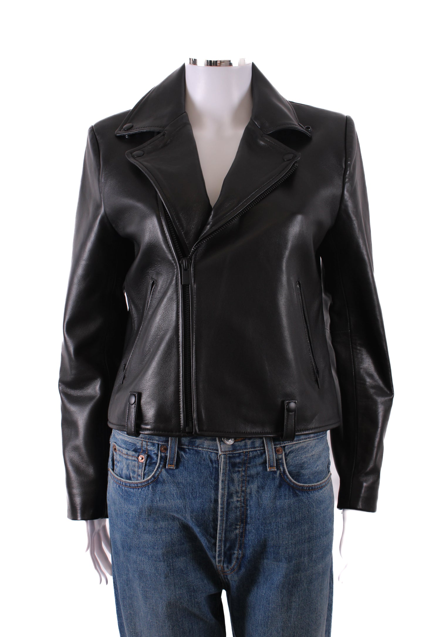 The Kooples Leather Jacket Black S | O/S, Black