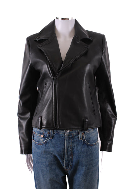 The Kooples Leather Jacket Black S | O/S, Black