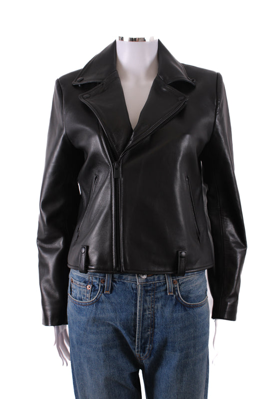 The Kooples Leather Jacket Black S | O/S, Black