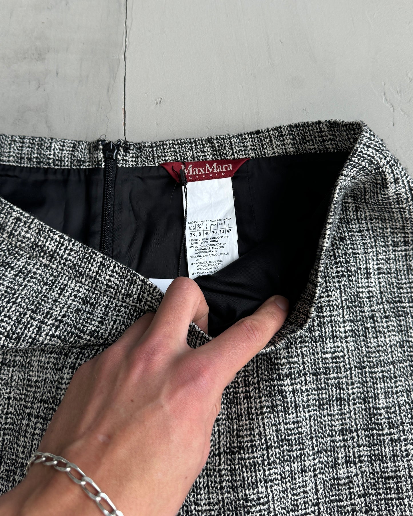 MAX MARA WOOL MIDI SKIRT - S/M