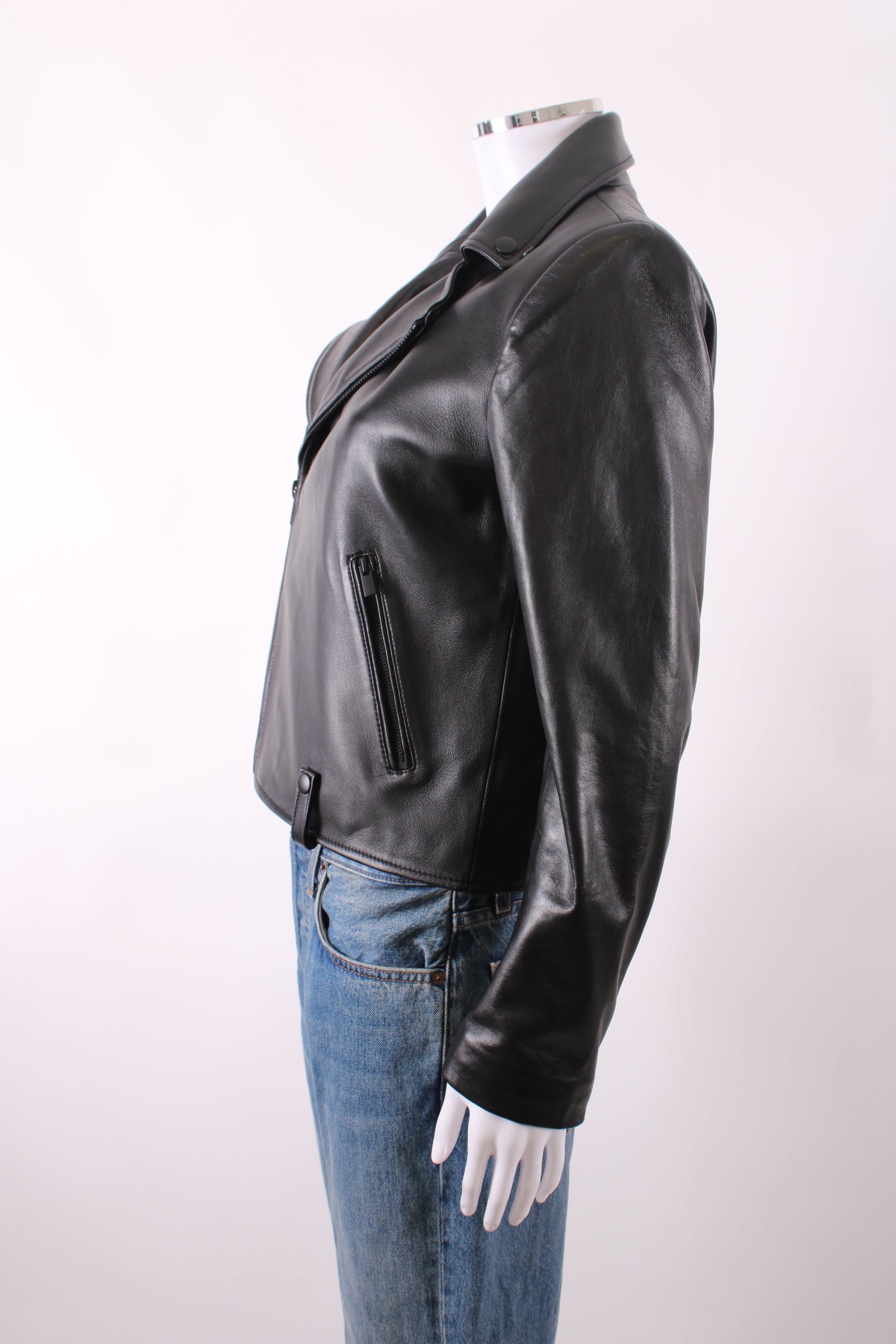 The Kooples Leather Jacket Black S | O/S, Black
