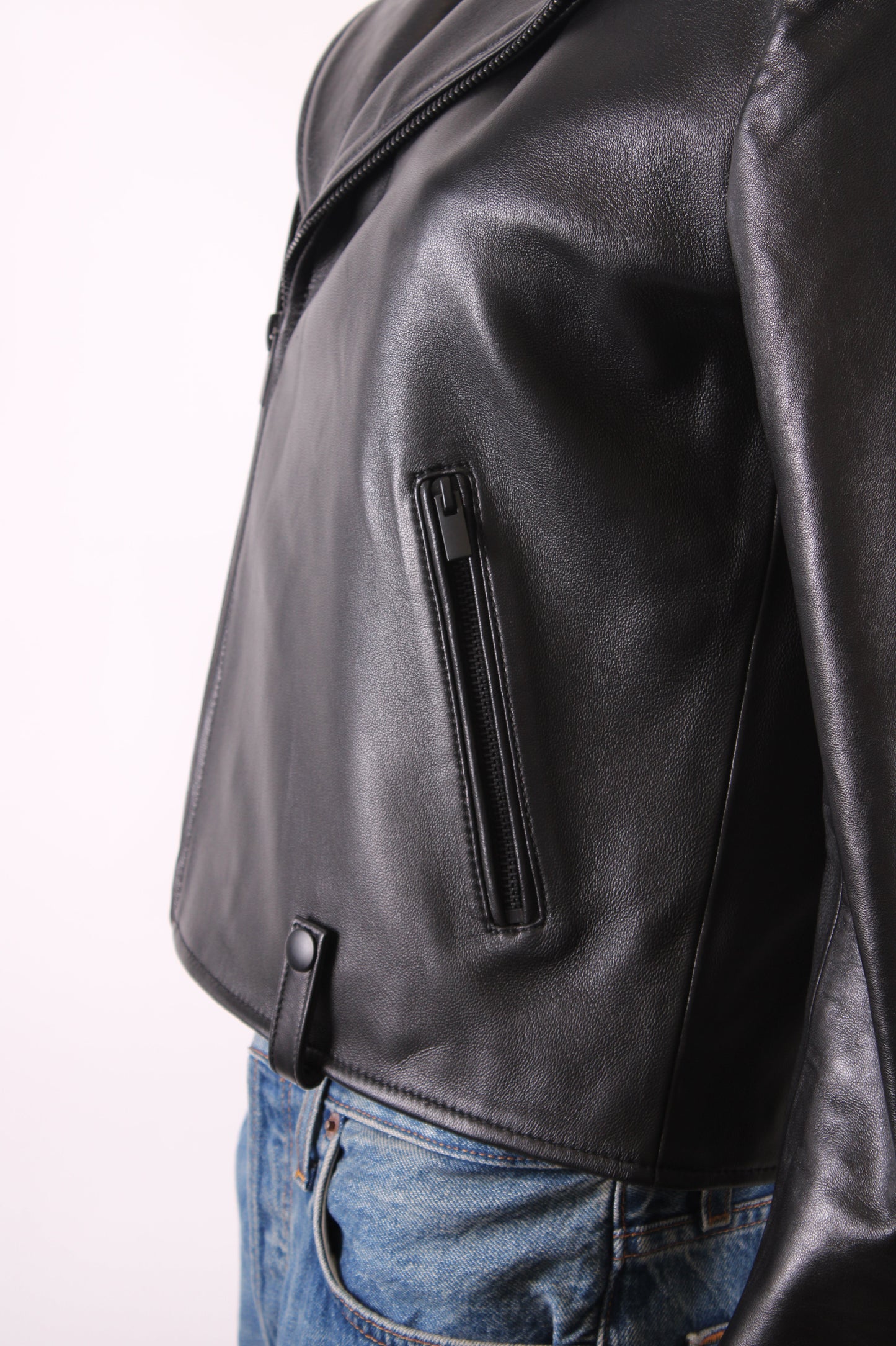 The Kooples Leather Jacket Black S | O/S, Black
