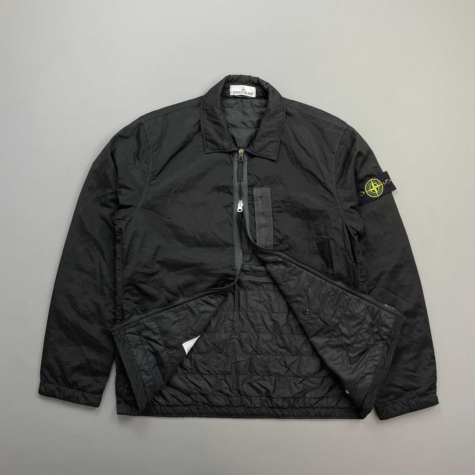 Stone Island Black AW22 Nylon Metal Econyl Primaloft TC Overshirt