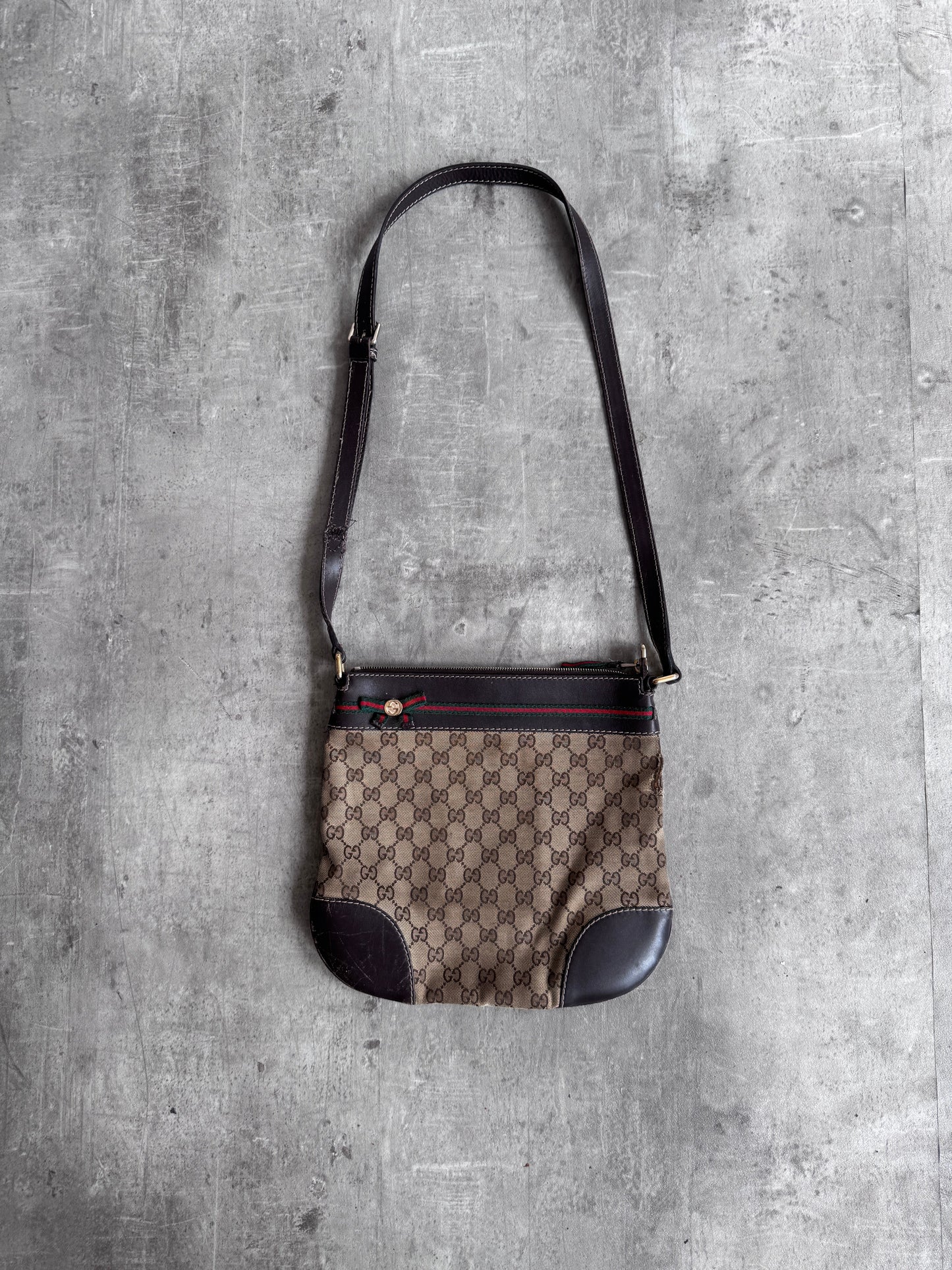 Gucci Monogram Canvas Mayfair Crossbody Bag