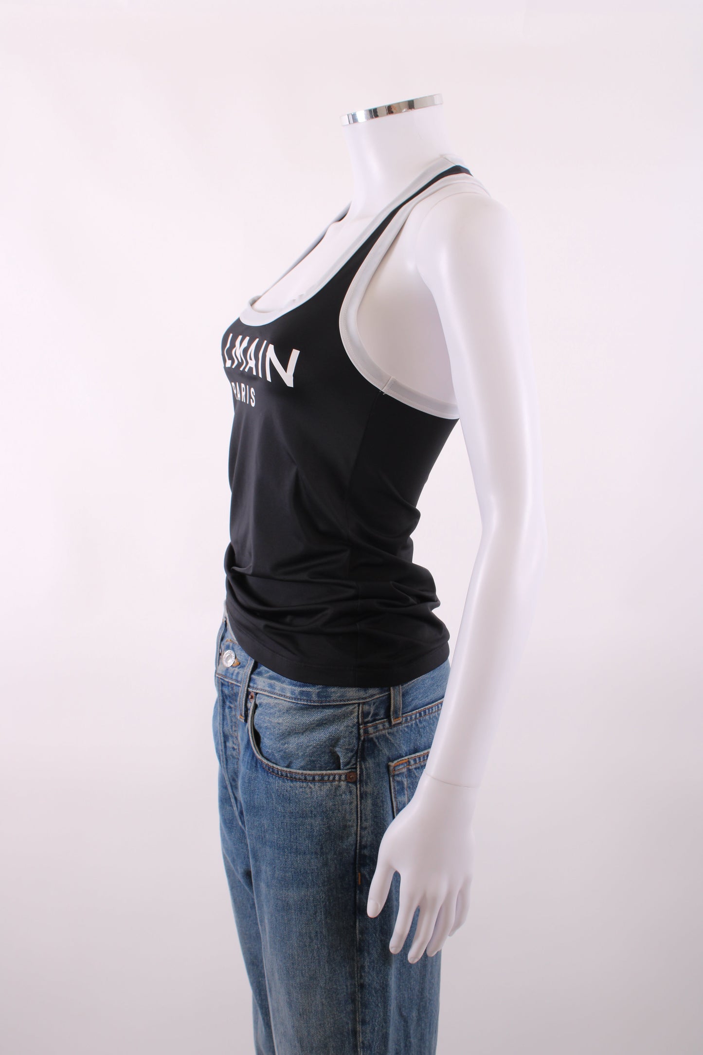 Balmain Racer Back Vest Black/White 36 | O/S, Black