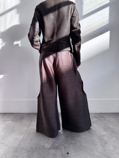 A/W 2007 Maison Margiela Shearling 5 Zip Moto Cafe Racer | Small, Brown