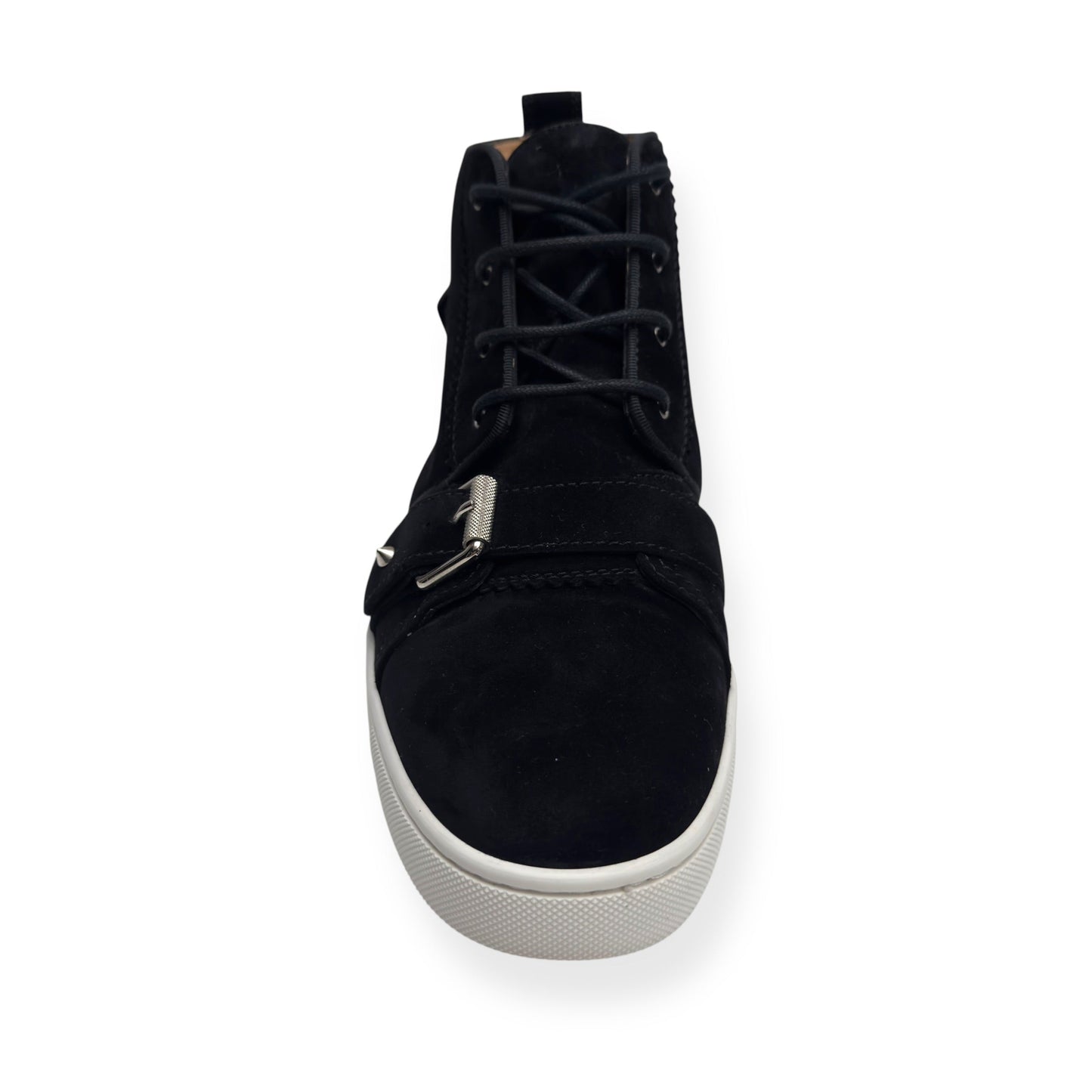 CHRISTIAN LOUBOUTIN NONO STRAP FLAT SUEDE SNEAKER BLACK 40.5 / UK6.5 | UK 6.5, Black