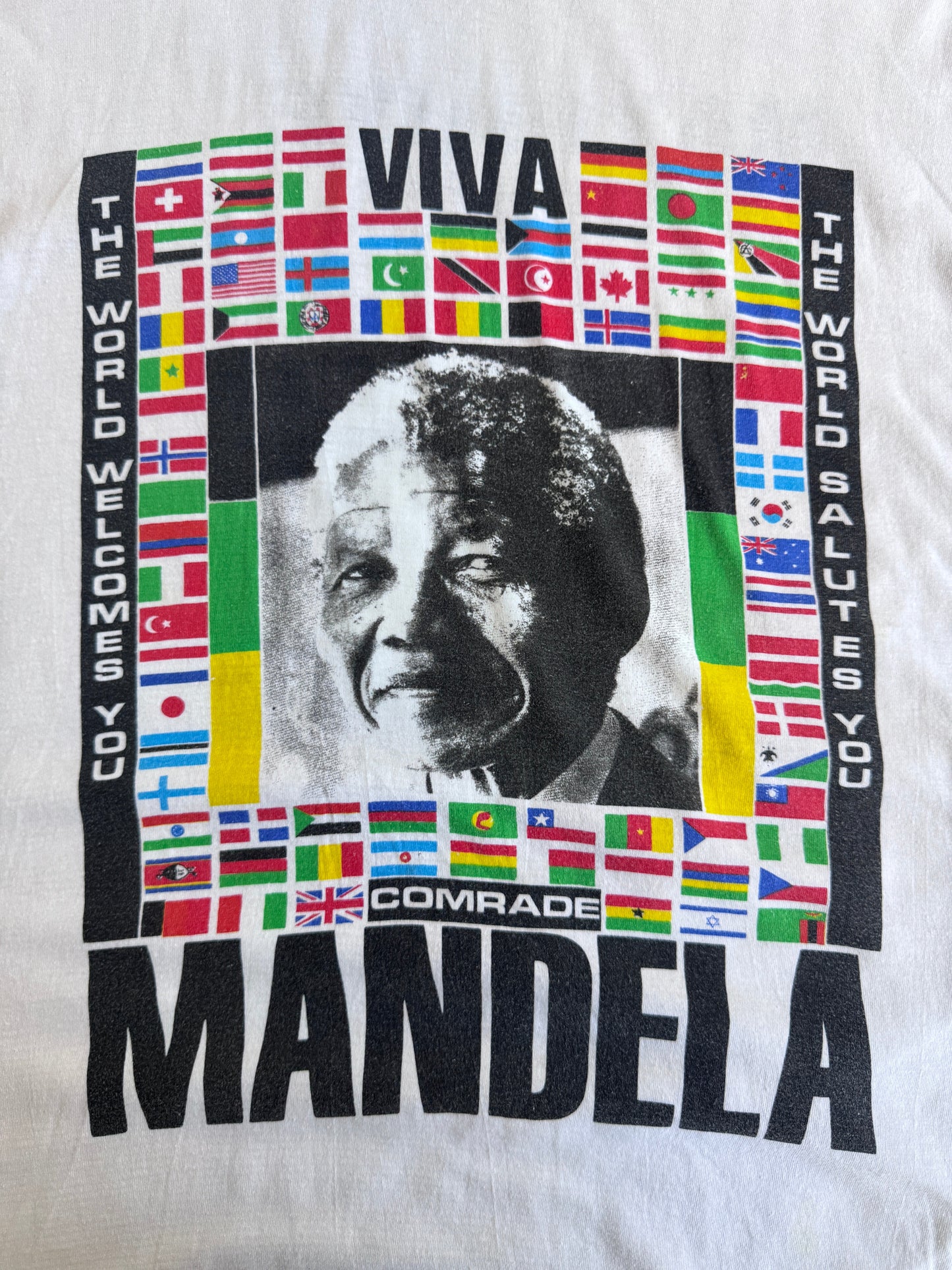 Viva Mandela 'Free Nelson Mandela' Flag Graphic Tee | Default Title, Multicoloured