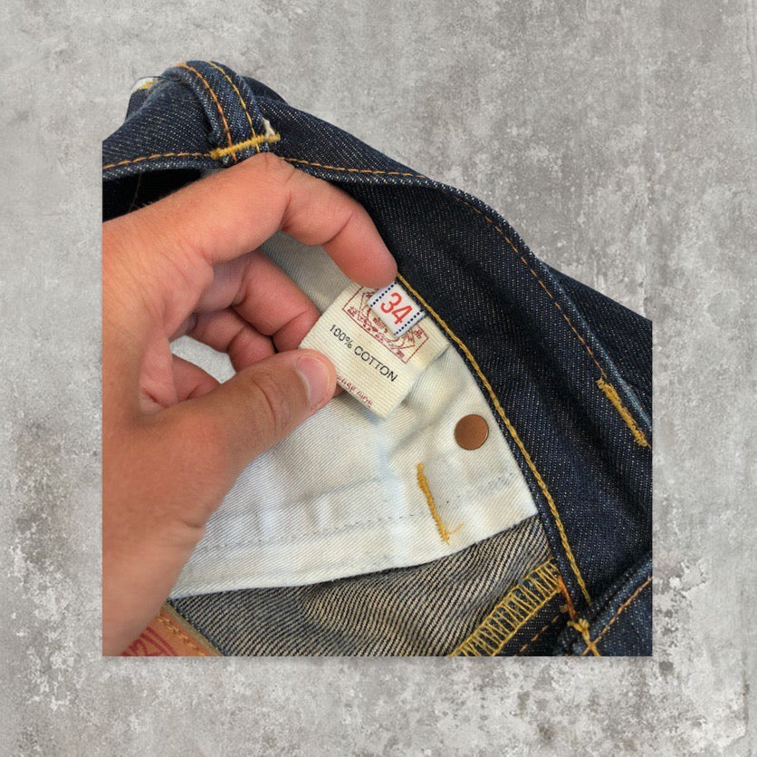 Evisu White Daicock Selvedge Denim Jeans - W34 L34 | Default Title, White