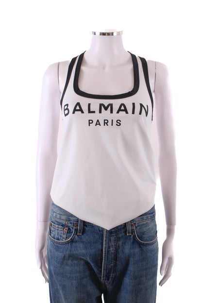 Balmain Racer Back Vest White 38 | O/S, Black