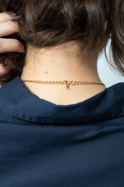 VT Rework: YSL Vintage Button Gold Curb Chain Necklace