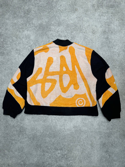 VT Rework: Stussy Logo All-over Fleece Sweater