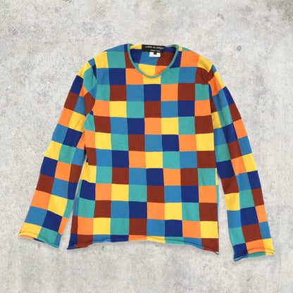 Vintage Comme des Garçons Checkerboard Knit Jumper / Sweatshirt | Default Title, Multicolour